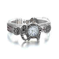 Sjeweler Lady Girls Vintage Elephant Shape Bracelet Watch