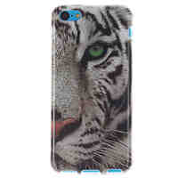 White Tiger Pattern TPU Soft Case for iPhone 5C