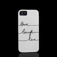 Phrase Pattern Hard Cover for iPhone 5 Case for iPhone 5 S