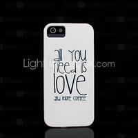 Phrase Pattern Hard Cover for iPhone 5 Case for iPhone 5 S