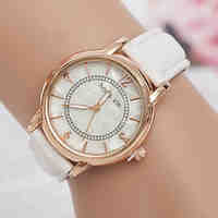 Women's Watches Simple Casual Watch Round Diamond Ladies Bracelet Watch