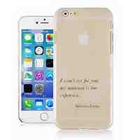 English Phrases Pattern Transparent Phone Case Back Cover Case for iPhone6 Case