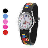 Children's Silicone Analog Quartz Wrist Watch (Multi-Colored)