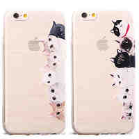 Cute Cat Pattern TPU Soft Case for iPhone 6 Plus