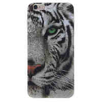 White Tiger Pattern TPU Soft Case for iPhone 6 Plus