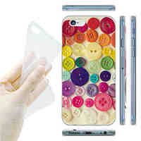 Colorful Button Pattern TPU Soft Back Case for iPhone 6