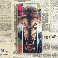 Cross Wild Wolf Pattern TPU Soft Back Case for iPhone 6