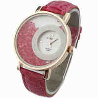 Women's Circular Rolling Beads Quartz Wrist Watch