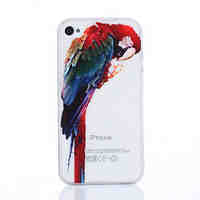 Parrot Pattern TPU Material Phone Case for iPhone 4/4S