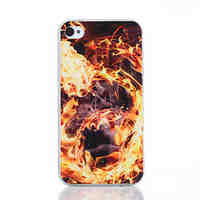 Fire Pattern TPU Material Phone Case for iPhone 4/4S