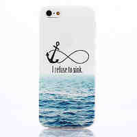 Anchors Pattern TPU Material Phone Case for iPhone 5/5S