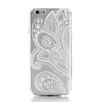 Semi Flowers Pattern TPU Material Phone Case for iPhone 6/6S