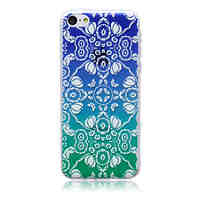 Colorful Lace Pattern TPU Soft Back Cover Case for iPhone 5C