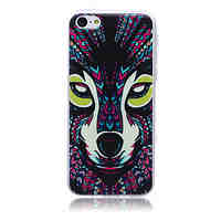 Beast Wolf Pattern TPU Soft Back Cover Case for iPhone 5C