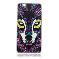 Beast Wolf Pattern TPU Soft Back Cover Case for iPhone 6