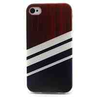 Stripe Pattern TPU Material Soft Phone Case for iPhone 4/4S