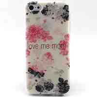 Flowers Pattern TPU Material Soft Phone Case for iPhone 5C