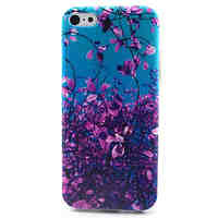 Purple Leaf  Pattern TPU Phone Case for iPhone 5C