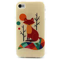 Fox  Pattern TPU Phone Case for iPhone 4/4S