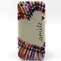 Colorful Crayons  Pattern TPU Phone Case for iPhone 5C