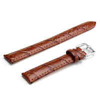 Unisex Genuine Leather Watch Strap 16MM(Brown)