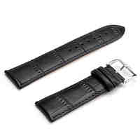 Unisex Genuine Leather Watch Strap 24MM(Black)