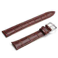 Unisex Genuine Leather Watch Strap 16MM(Brown)
