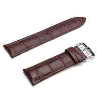 Unisex Genuine Leather Watch Strap 24MM(Brown)