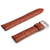 Unisex Genuine Leather Watch Strap 22MM(Brown)