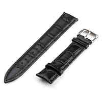 Unisex Genuine Leather Watch Strap 20MM (Black)
