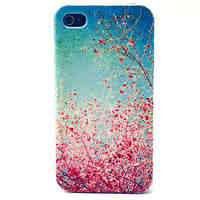 Cherry Blossoms Pattern TPU Material Phone Case for iPhone 4/4S