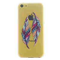 Feather Pattern PC Material Phone Case for iphone 5C