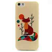 Fox Pattern TPU Material Phone Case for iPhone 5/5S