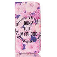 Flowers  Pattern PU Leather Phone Case For iPhone 5C