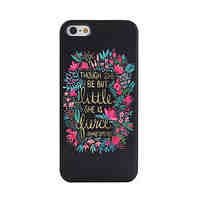 Flowers Letter Pattern PC Phone Case For iPhone 5/5S