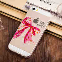 Red Bowknot Pattern TPU Soft Case for iPhone 5/5S