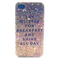 Glitter Breakfast Pattern PC Material Phone Case for iPhone 4/4S