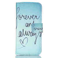 Always Love Pattern PU Leather Phone Case For iPhone 5C