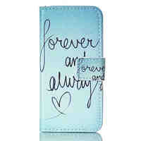 Always Love Pattern PU Leather Phone Case For iPhone 5/5S