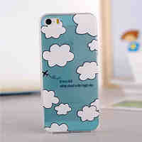 Cloud Pattern TPU Soft Case for iPhone 5/5S