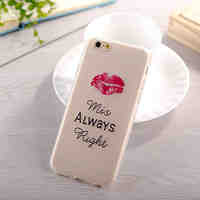 Red Lips Pattern TPU Soft Case for iphone 6