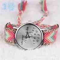 Wome WatchBohemia Who CaresLetter Hand-Woven Watch