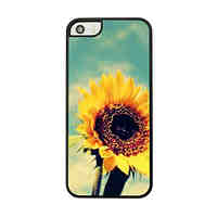 Sunflower Leather Vein Pattern Hard Case for iPhone 5/5S