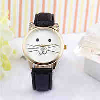 Ladies Lovely Watch Fashion Women Watch Students Wrist Watch Cat Quartz Water Resistant Watch