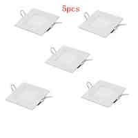 5pcs HRY 3W 270-300LM Square Ceiling Lamp LED Panel Lights LED Recessed Downlight(85-265V)