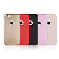 PU Leather Soild Color Back Case for iPhone 6(Assorted Color)