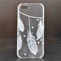 Feather Pattern PC Material Phone Case for iPhone 5/5S