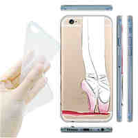 MAYCARI Ballet Dancer Transparent Soft TPU Back Case for iPhone 6