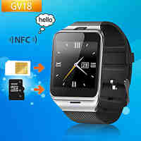 First NFC Bluetooth Smart Watch  GV18 smartwatch camera GSM sim card for ios and android Phone