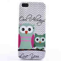 Two Owls Pattern TPU Soft Phone Case for iPhone 5/5S